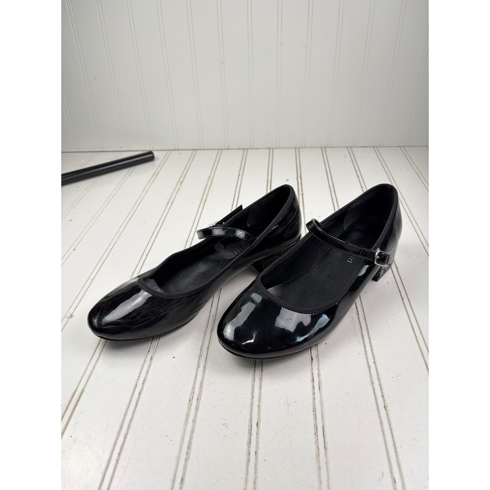 Madden Girl Vintage Tutu Black Patent Leather Mary Jane Flats Women's Size 7.5 - Picture 3 of 11